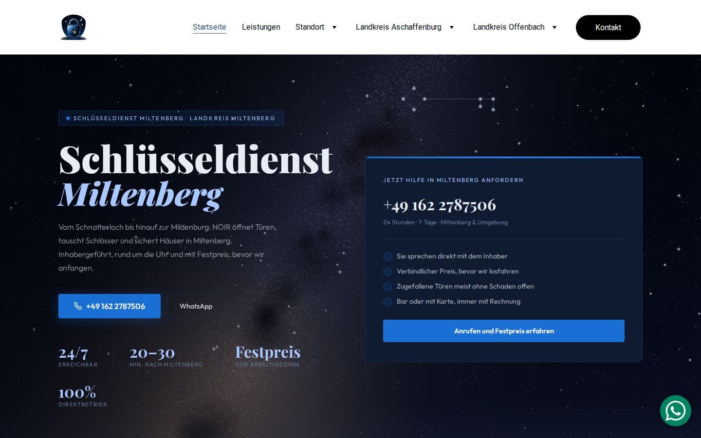 Startseite von NOIR Schlüsseldienst